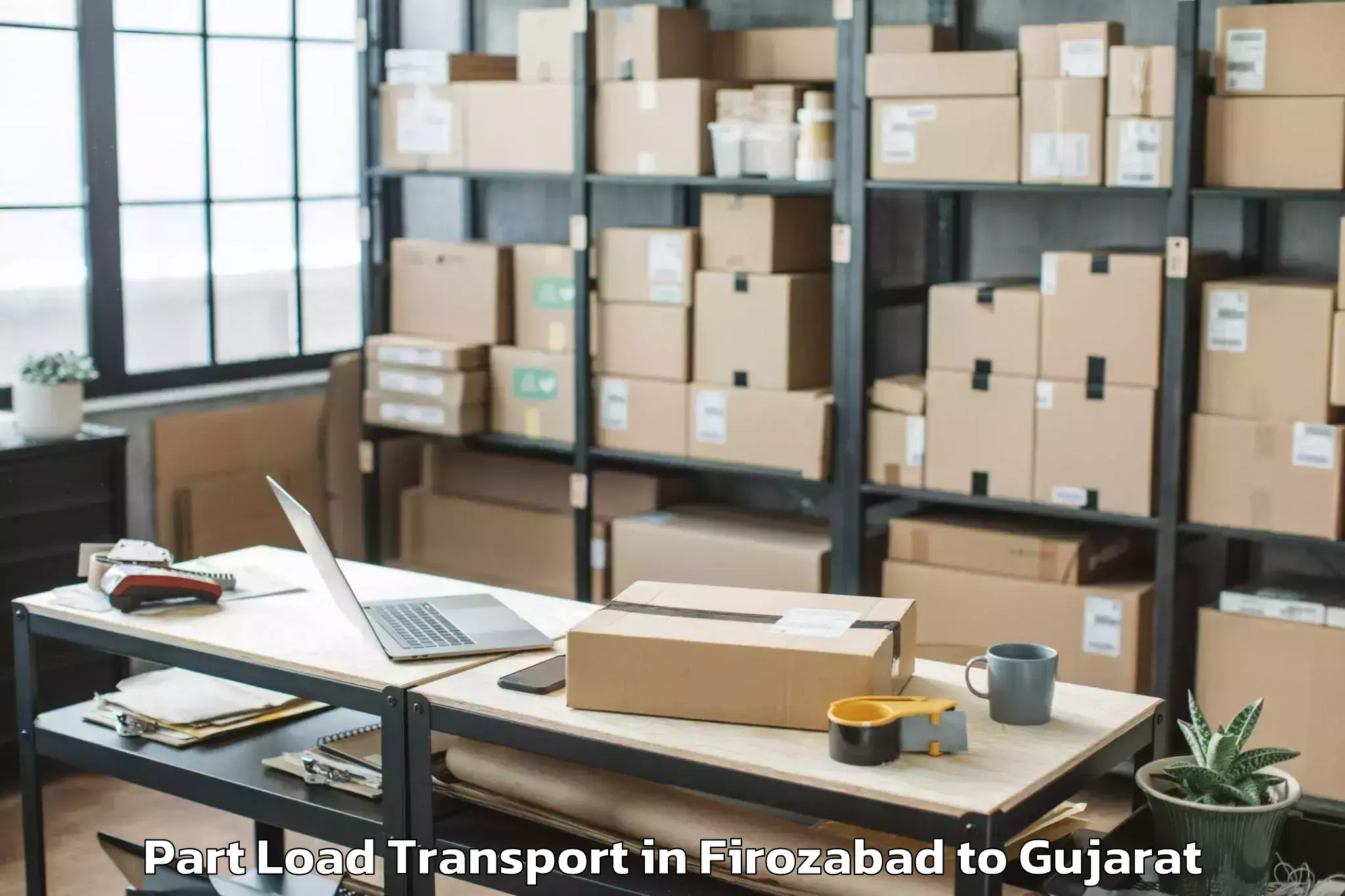 Efficient Firozabad to Vaghodia Part Load Transport